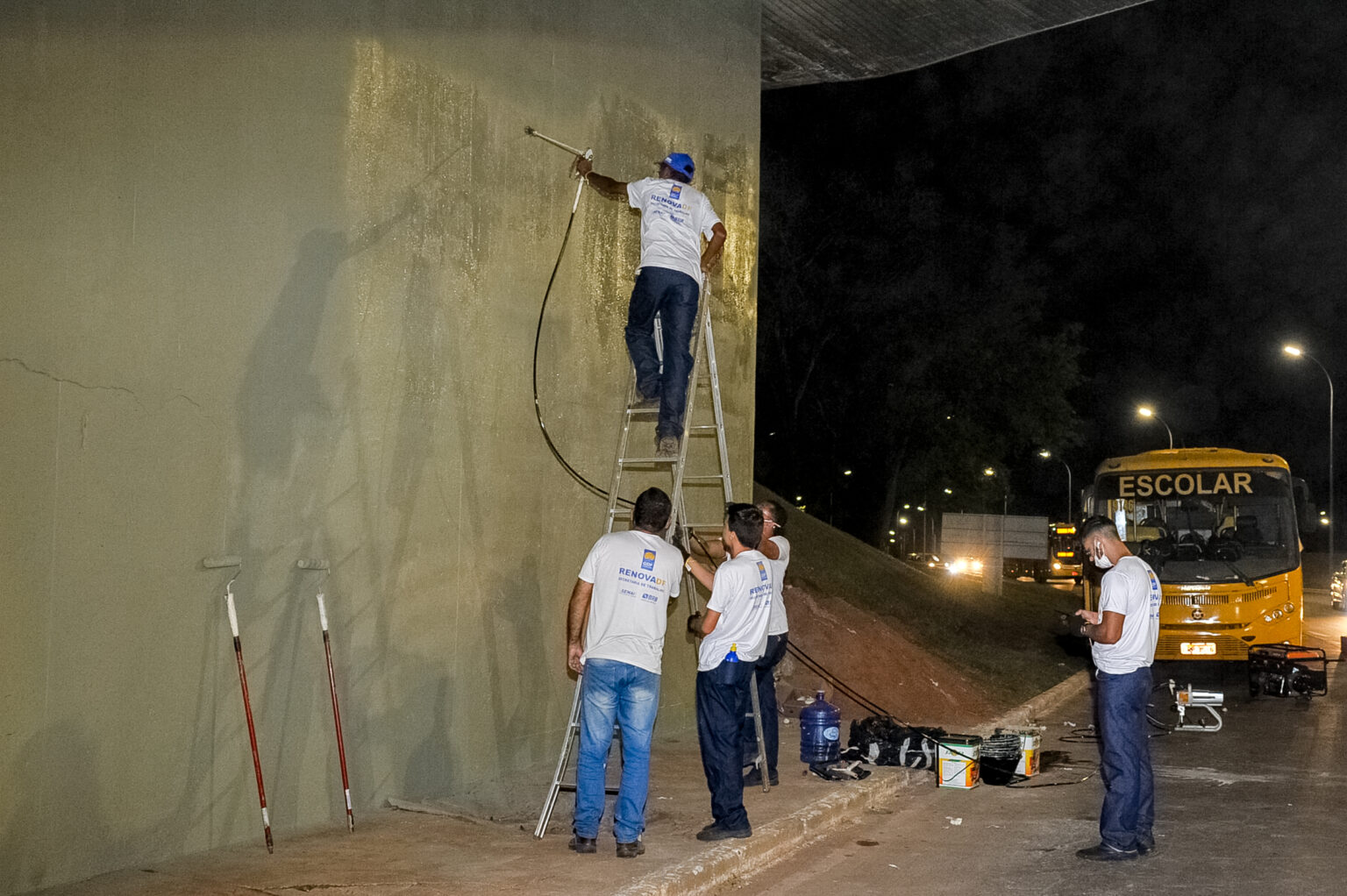 RenovaDF faz manutenção em viadutos e túneis no Plano Piloto