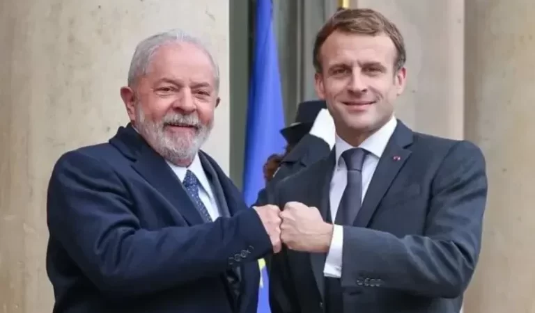 Presidente Lula: fiquei de marcar telefonema com Macron sobre paz entre Rússia e Ucrânia