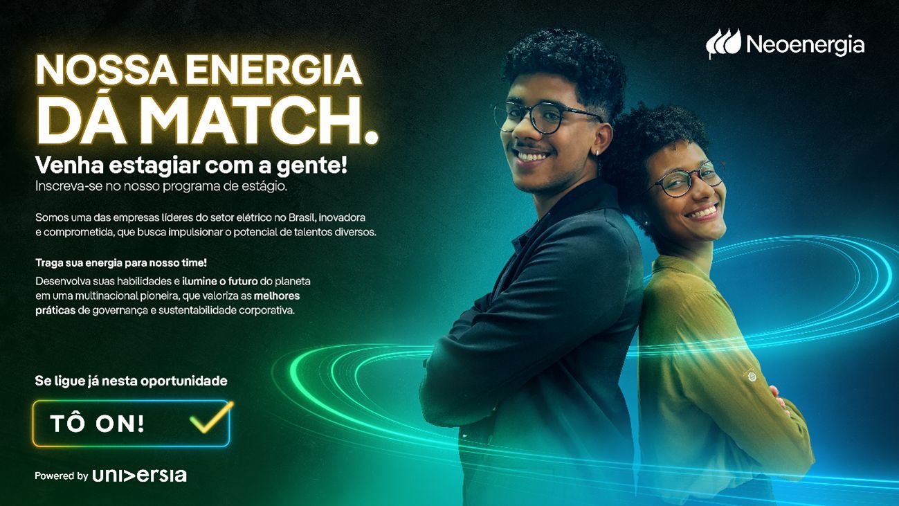 Programa de estágio da Neoenergia oferece 16 vagas