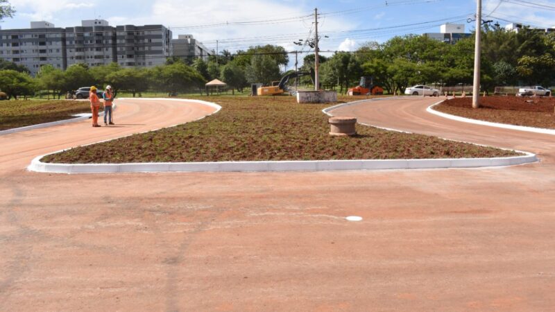 Novo acesso da Epig ao Parque da Cidade chega à fase de acabamento e paisagismo