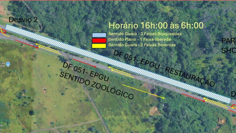 Recuperação asfáltica da EPGU terá início neste sábado (19), com mudanças no trânsito