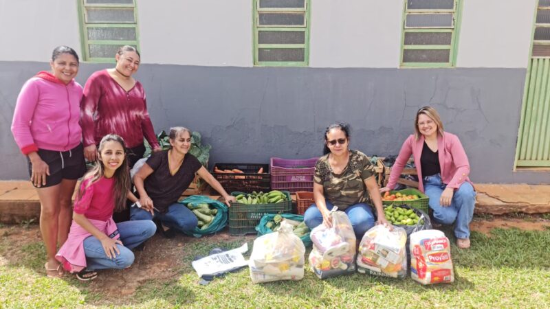 Mulheres dos núcleos rurais São José e Rio Preto promovem arrecadação solidária de alimentos